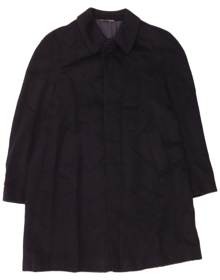 Moessmer Herre Overfrakke UK 38 Medium Navy Blue Virgin Wool