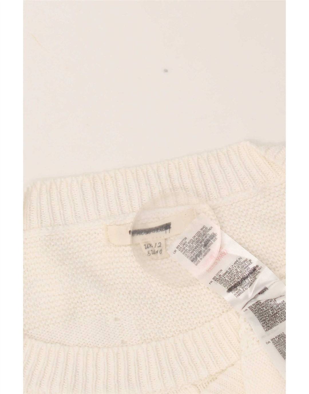 White Stuff Dame Boat Neck Jumper Sweater UK 12 Medium Bomuld
