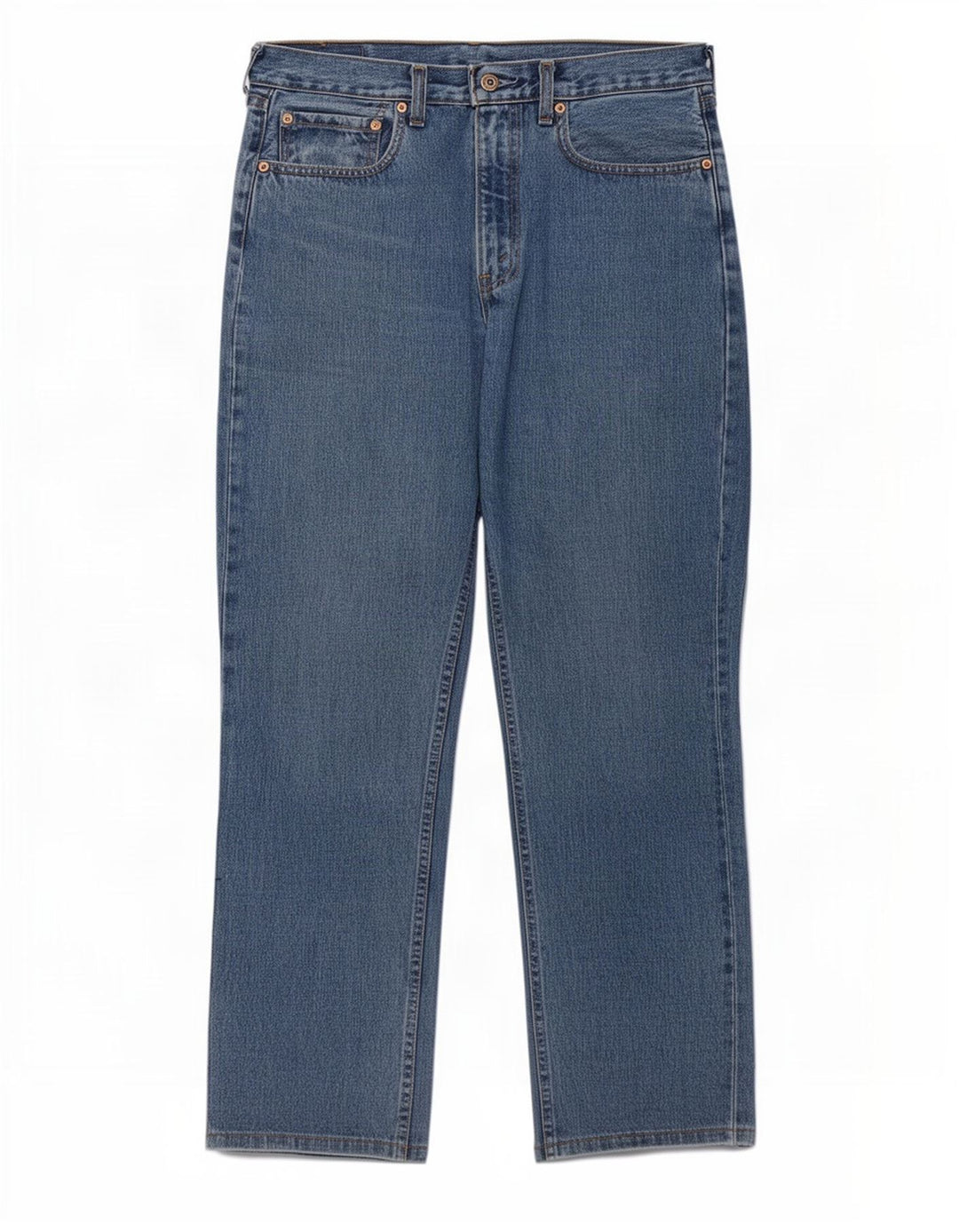 Levi's Herre 595 Straight Jeans W34 L29 Blå Bomuld