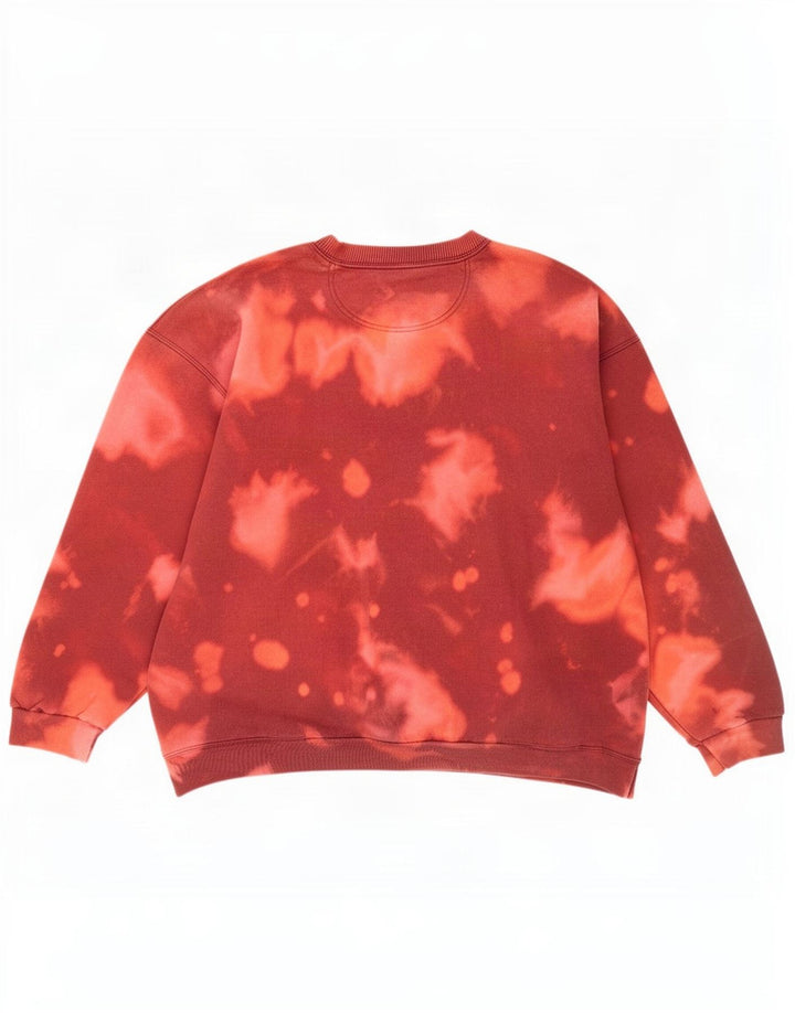 Starter Dame Oversized Sweatshirt Jumper UK 18 XL Brun Tie Dye Bomuld