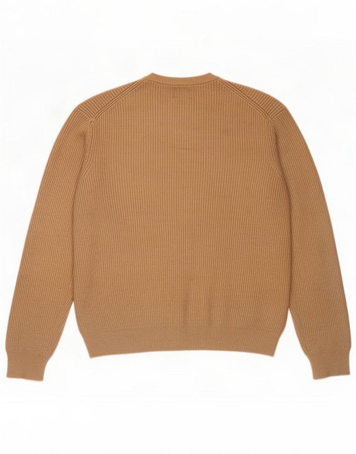Marks & Spencer Herre sweater med rund hals, medium beige polyamid