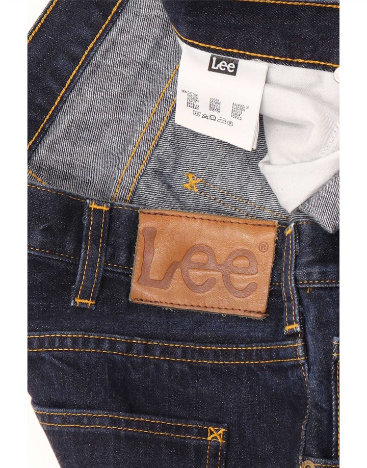 Lee Mens Brooklyn Straight Jeans W42 L32 Marineblå Bomuld