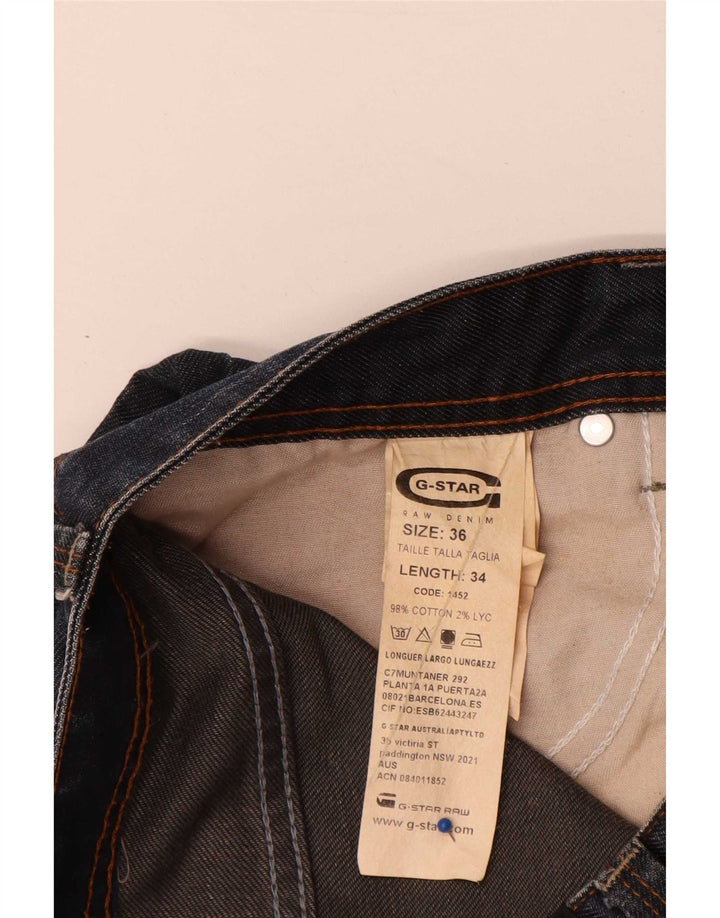 G-Star Straight Jeans til mænd W36 L34 Marineblå Bomuld