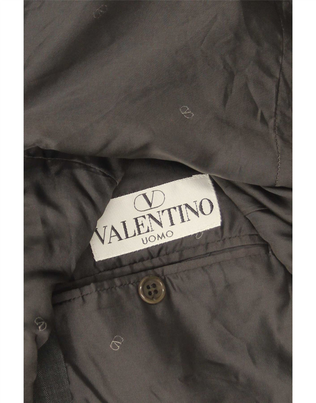 Valentino Herre 3-knaps blazerjakke IT 50 Stor Grå Virgin Wool