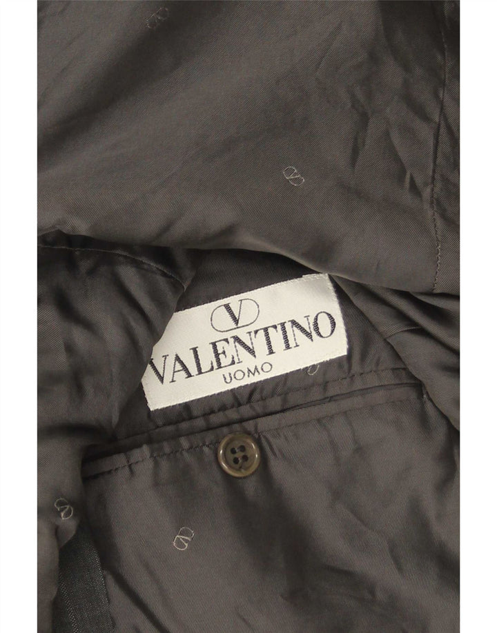 Valentino Herre 3-knaps blazerjakke IT 50 Stor Grå Virgin Wool