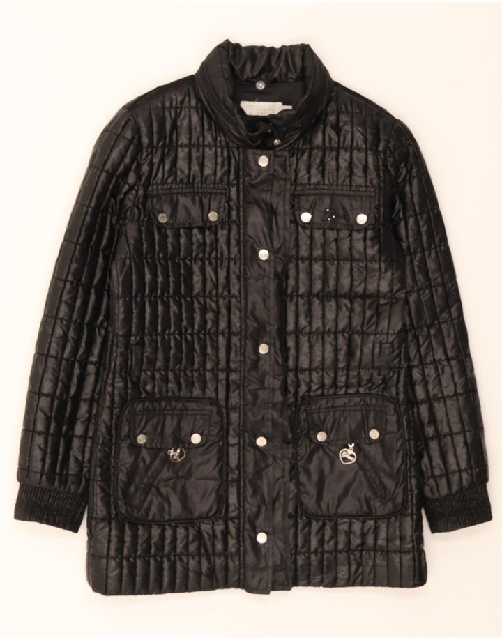 GEOX Girls Respira Padded Jacket 9-10 Years Black Polyester Vintage Geox and Second-Hand Geox from Messina Hembry 