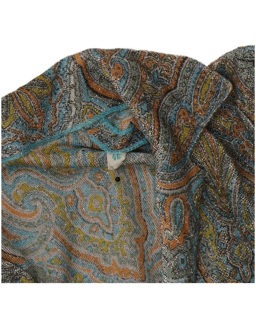 Vintage dameskjorte bluse IT 46 Stor flerfarvet Paisley