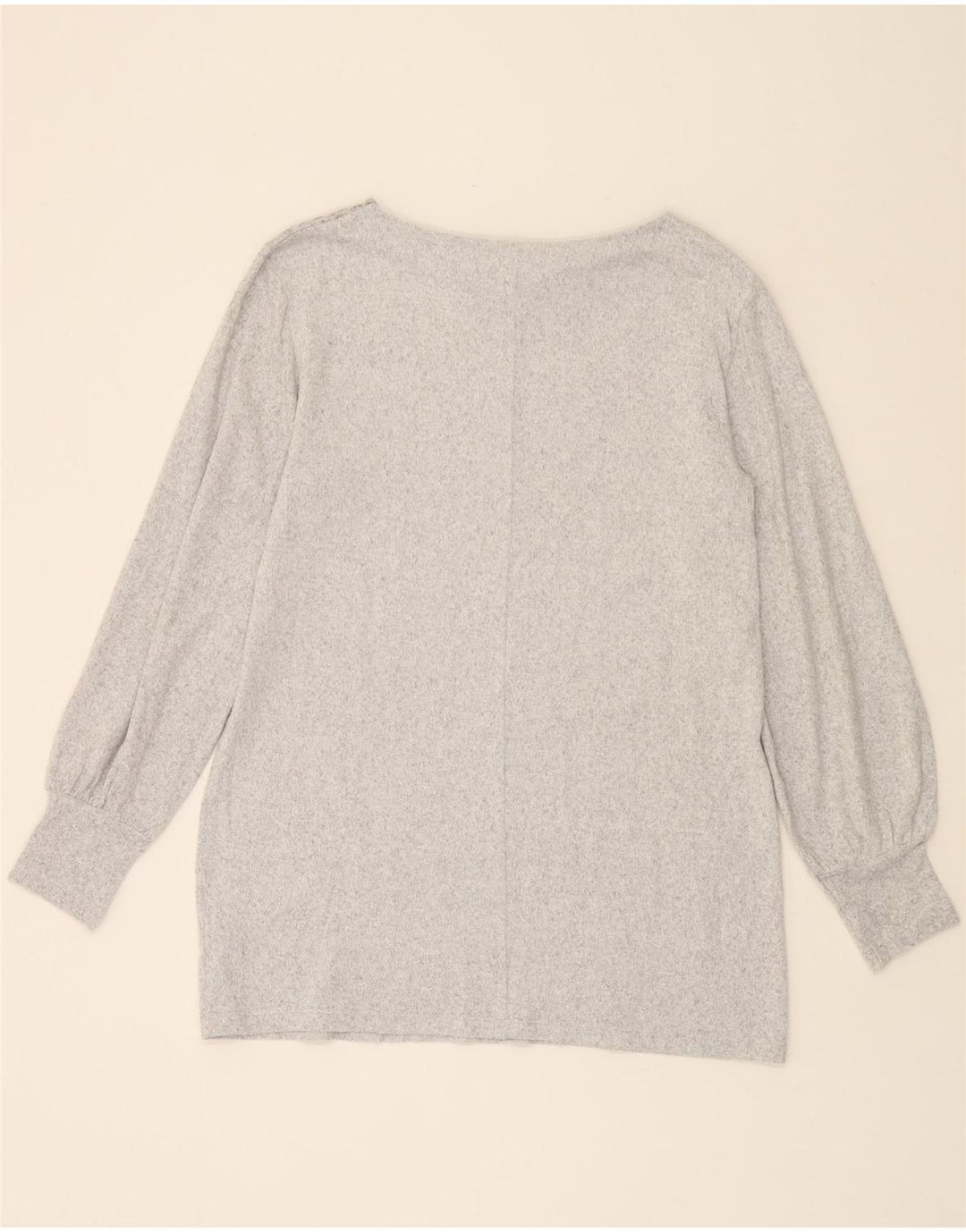 MARKS & SPENCER Womens Boat Neck Jumper Sweater UK 12 Medium Grey Vintage Marks & Spencer and Second-Hand Marks & Spencer from Messina Hembry 
