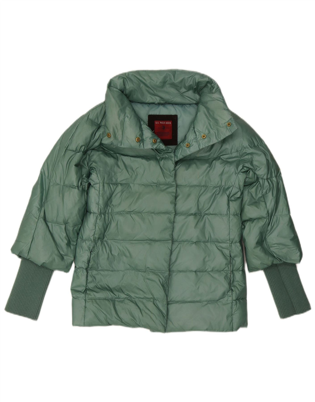 U.S. Polo Assn. Dame polstret jakke UK 12 Medium Green Polyester
