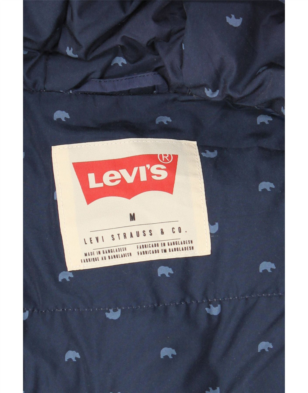 LEVI'S Herre hættejakke UK 38 Medium Navy Blue