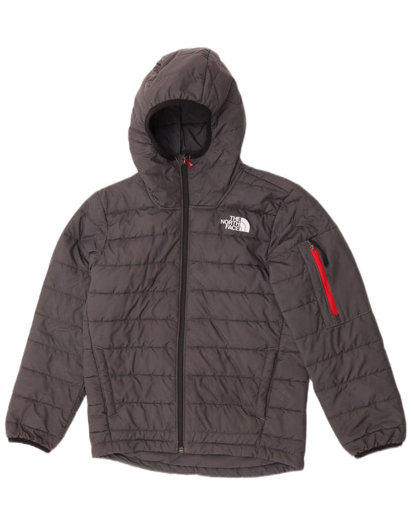 The North Face Boys Polstret Hættejakke 11-12 År Stor Grå Polyester