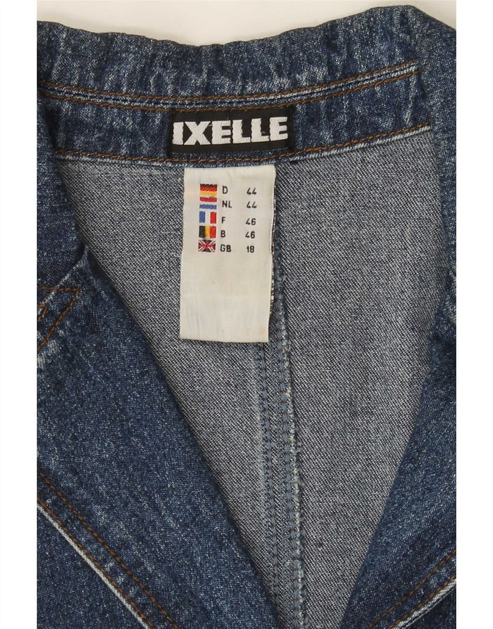 Vintage Dame Denim Coat UK 18 XL Blå Bomuld