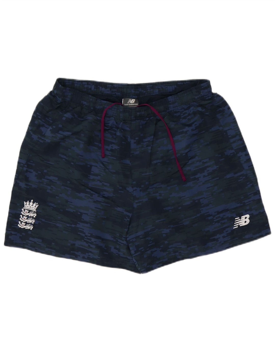 New Balance Badeshorts til mænd Large Navy Blue Camouflage Polyester
