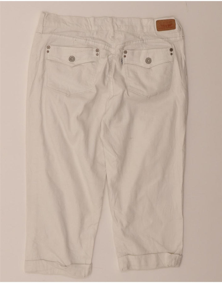 LEVI'S Womens Capri Jeans US 12 Large W32 L20 White Cotton Vintage Levi's and Second-Hand Levi's from Messina Hembry 