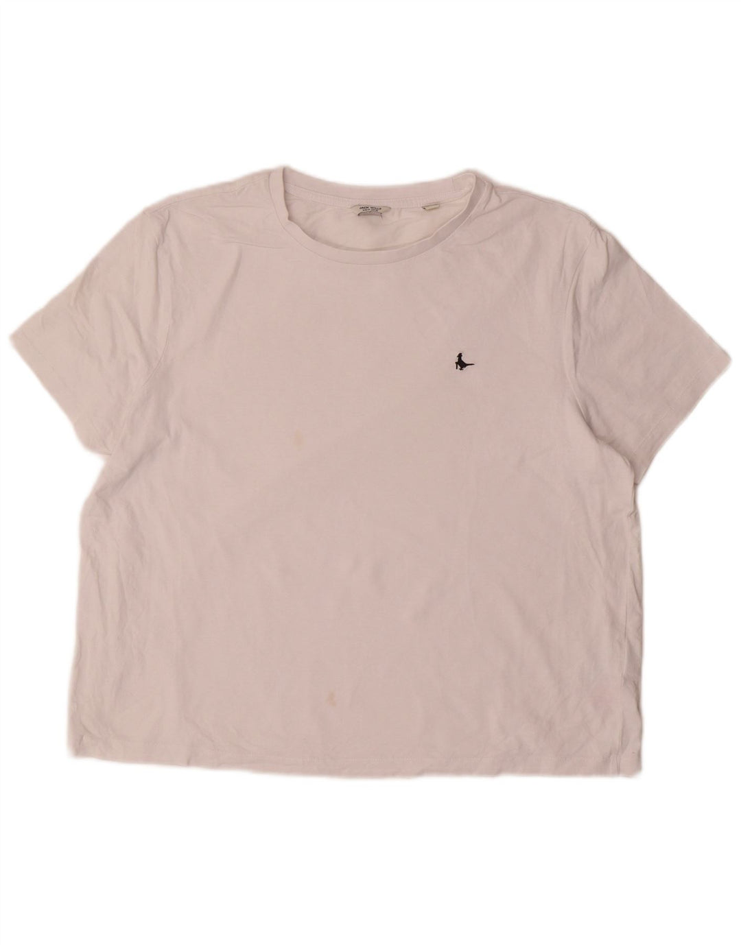 Jack Wills Dame T-Shirt Top UK 14 Stor Hvid Bomuld
