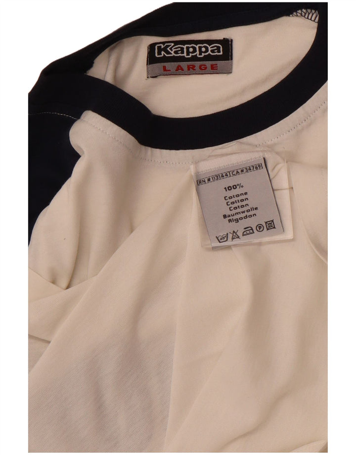 KAPPA Herre Grafisk Vest Top Stor Hvid Colourblock Bomuld