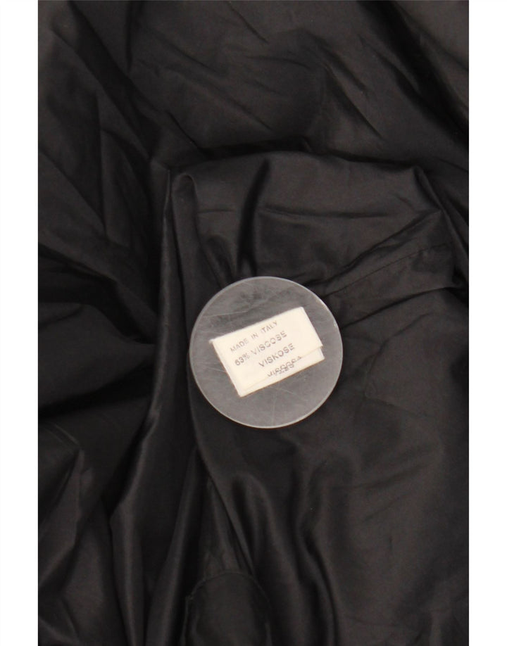 Pancaldi & B Dame Langærmet Asymmetrisk Kjole UK 12 Medium Sort