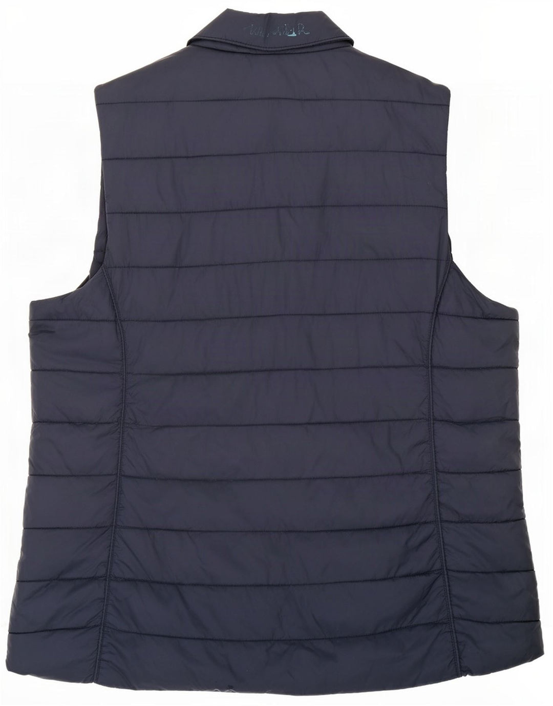 Weird Fish Womens Polstret Gilet UK 16 Large Navy Blue Nylon