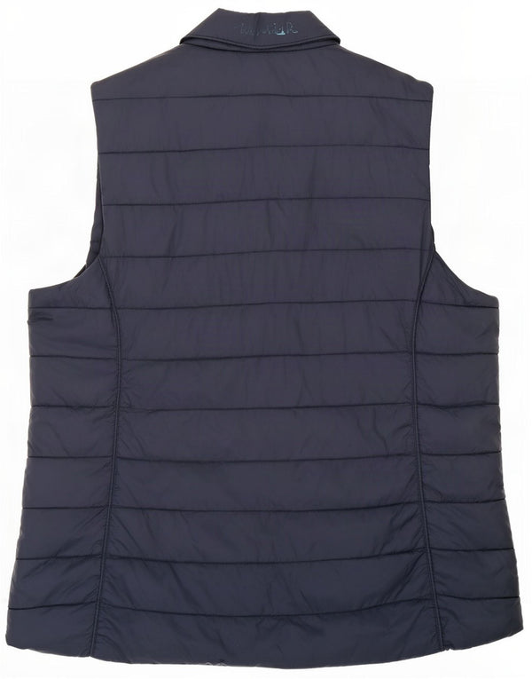 Weird Fish Womens Polstret Gilet UK 16 Large Navy Blue Nylon