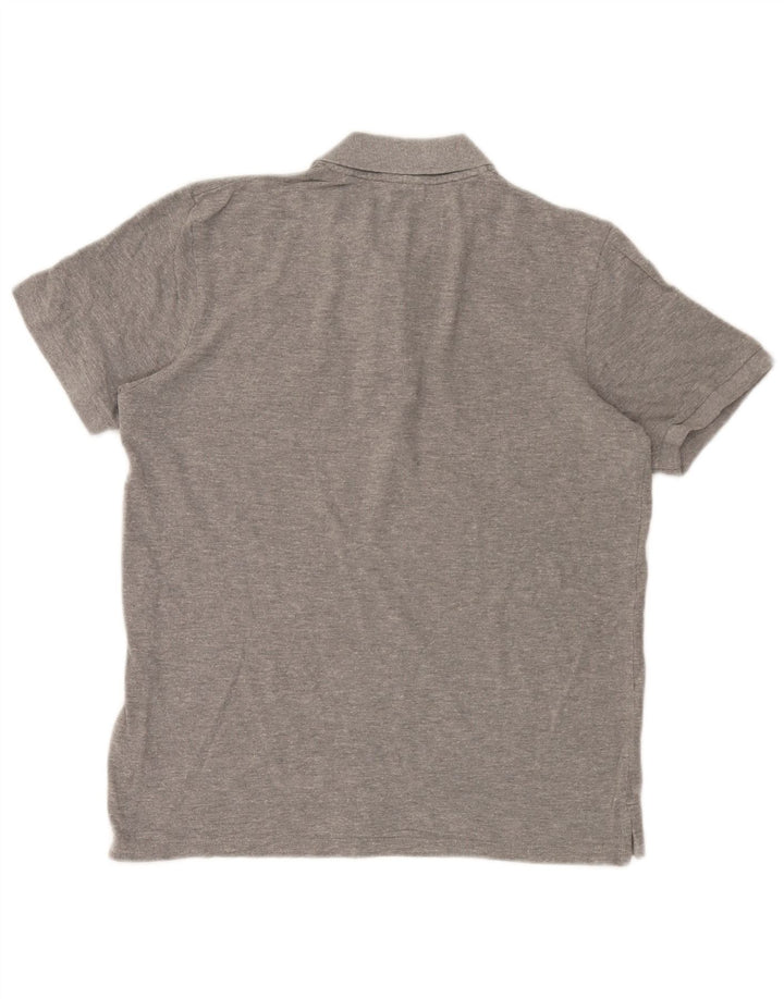 Jack & Jones Herre grafisk poloshirt mellemgrå flækket bomuld