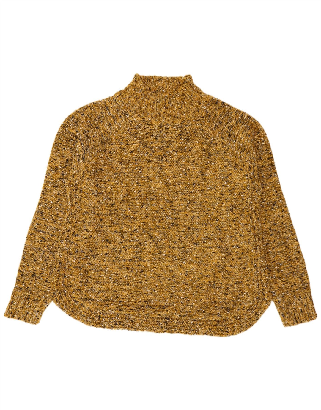M&CO Dame Turtle Neck Sweater UK 16 Large Yellow Flecked