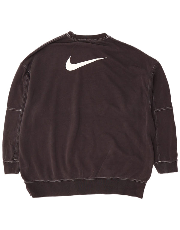 Nike Mens Graphic Loose Fit Sweatshirt Jumper Small Black Cotton