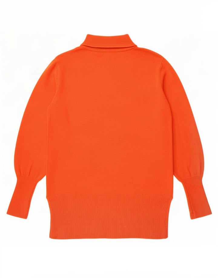 Marks & Spencer Dame Turtle Neck Jumper Sweater UK 14 Medium Orange