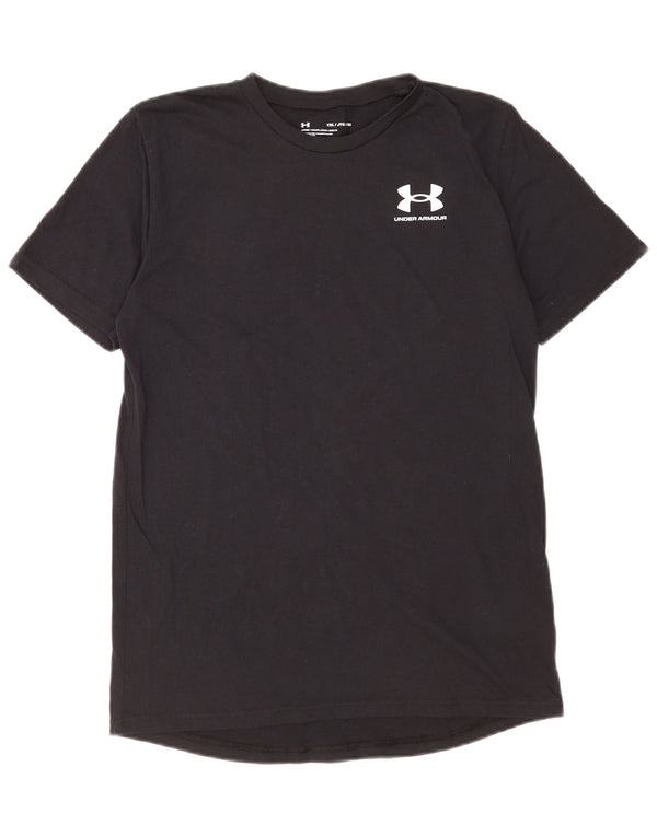 Under Armour Boys T-Shirt Top 13-14 år XL Sort Bomuld