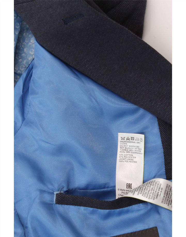Marks & Spencer Herre 2 Button Slim Blazer Jacket UK 42 Large Navy Blue