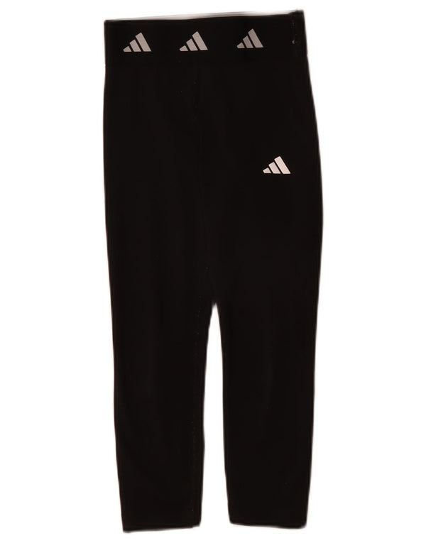 Adidas Girls Aeroready Graphic Leggings 7-8 år Sort polyester