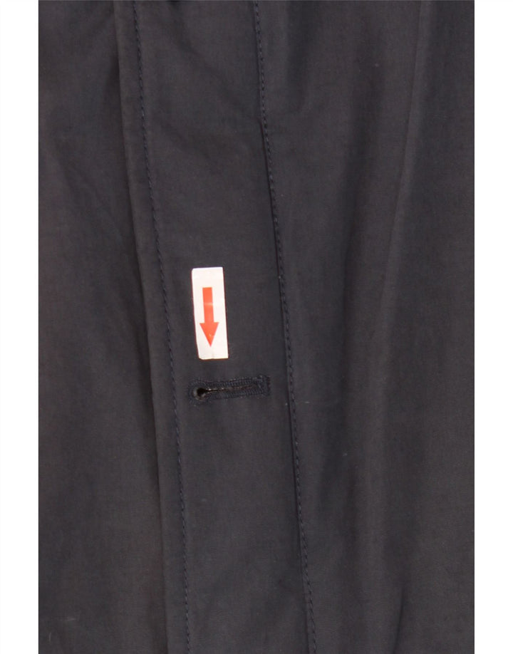 Fred Mello Herre Hooded Parka Jacket UK 36 Small Navy Blue Cotton