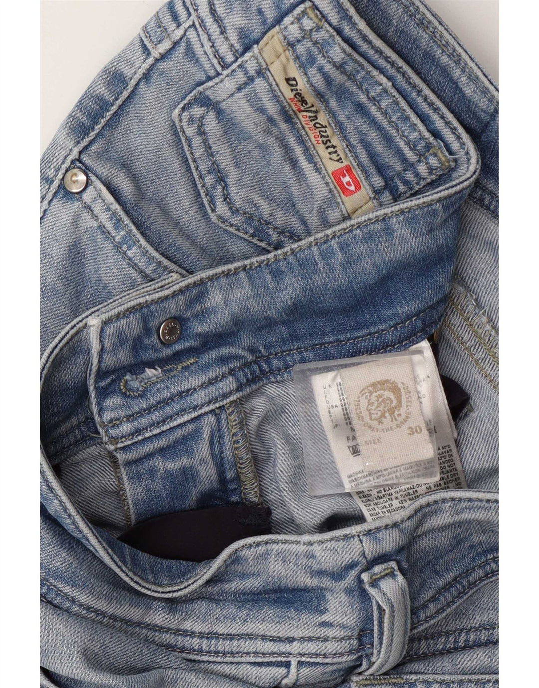 Diesel Dame Slim Jeans W30 L34 Blå Bomuld