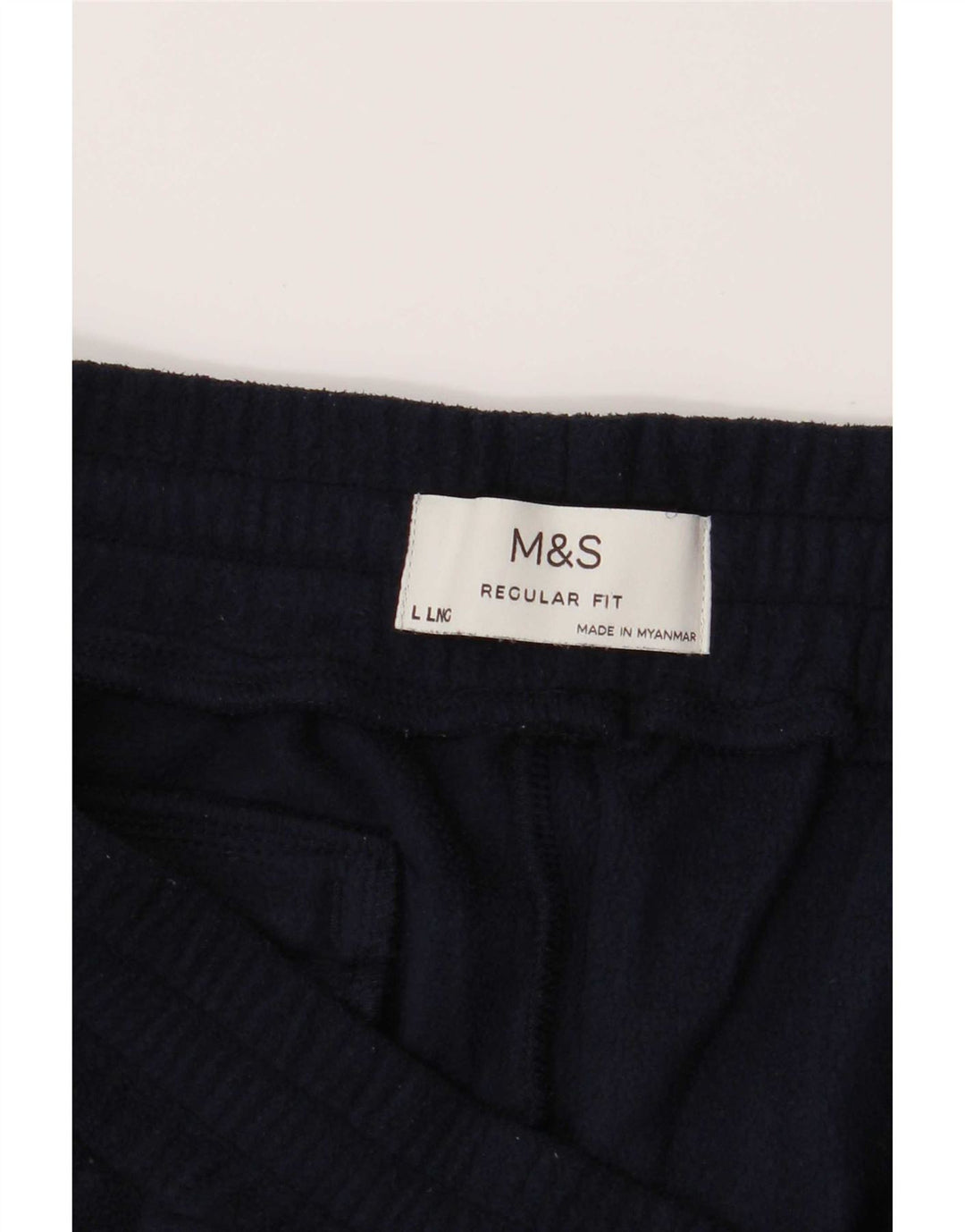 Marks & Spencer Herre fleece træningsdragt Bukser Large Navy Blue Polyester