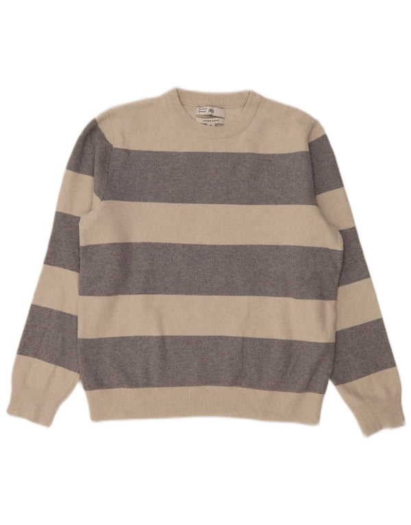 Marks & Spencer Dame sweater med rund hals DK 14 Mellem grå stribet