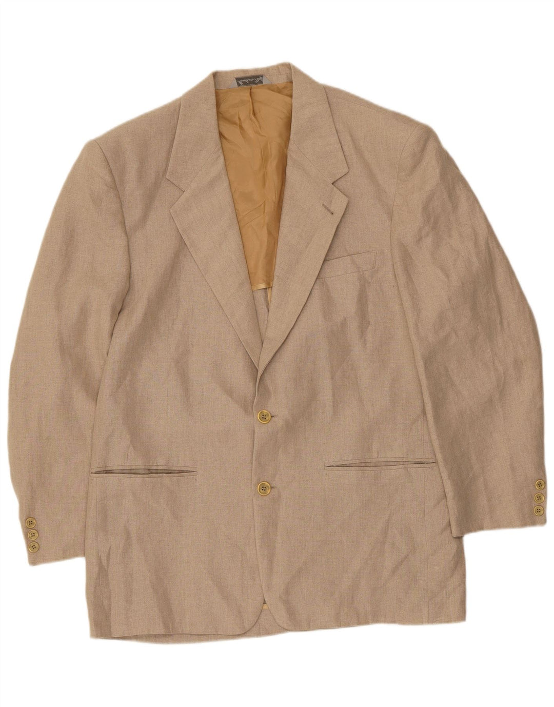 Wampum Herre 2-knaps blazerjakke IT 50 Large Beige Linned