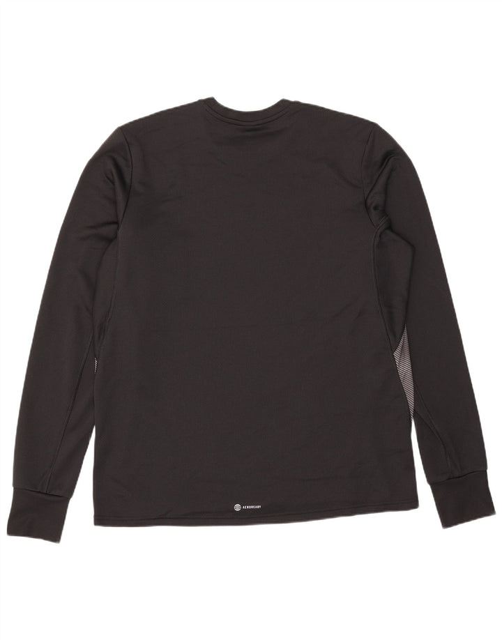 Adidas Herre Aeroready Top Langærmet Stor Sort Colourblock Polyester