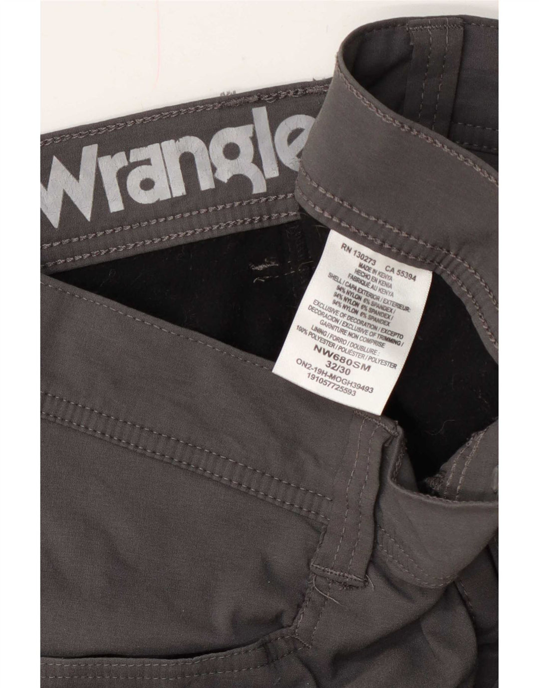 Wrangler Straight Cargo bukser til mænd W32 L30 Grå nylon
