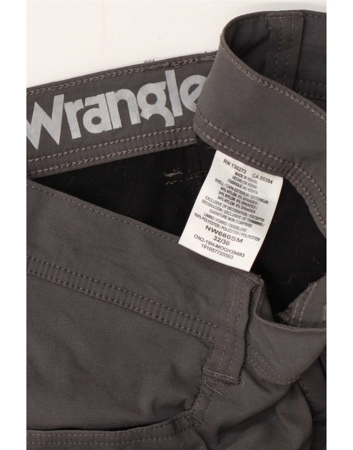 Wrangler Straight Cargo bukser til mænd W32 L30 Grå nylon