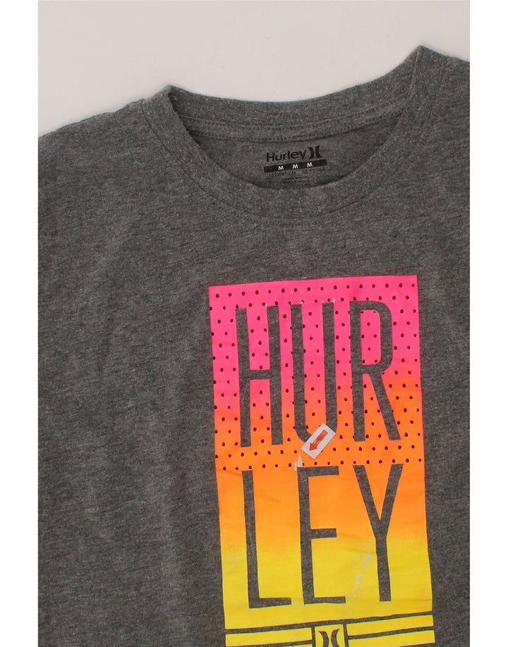 HURLEY Boys Graphic T-Shirt Top 10-11 Years Medium  Grey Vintage Hurley and Second-Hand Hurley from Messina Hembry 