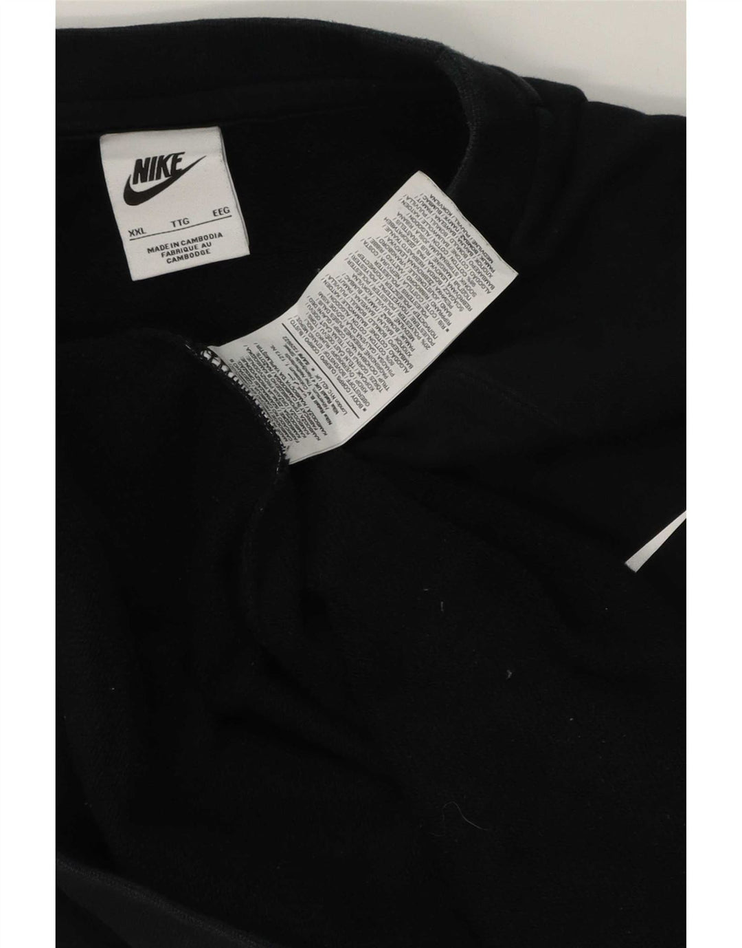 Nike grafisk sweatshirt til mænd 2XL sort bomuld