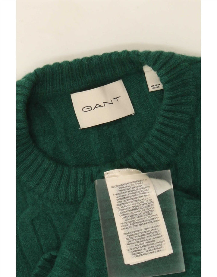 Gant Herre Regular Fit Jumper Sweater med rund hals lille grøn uld