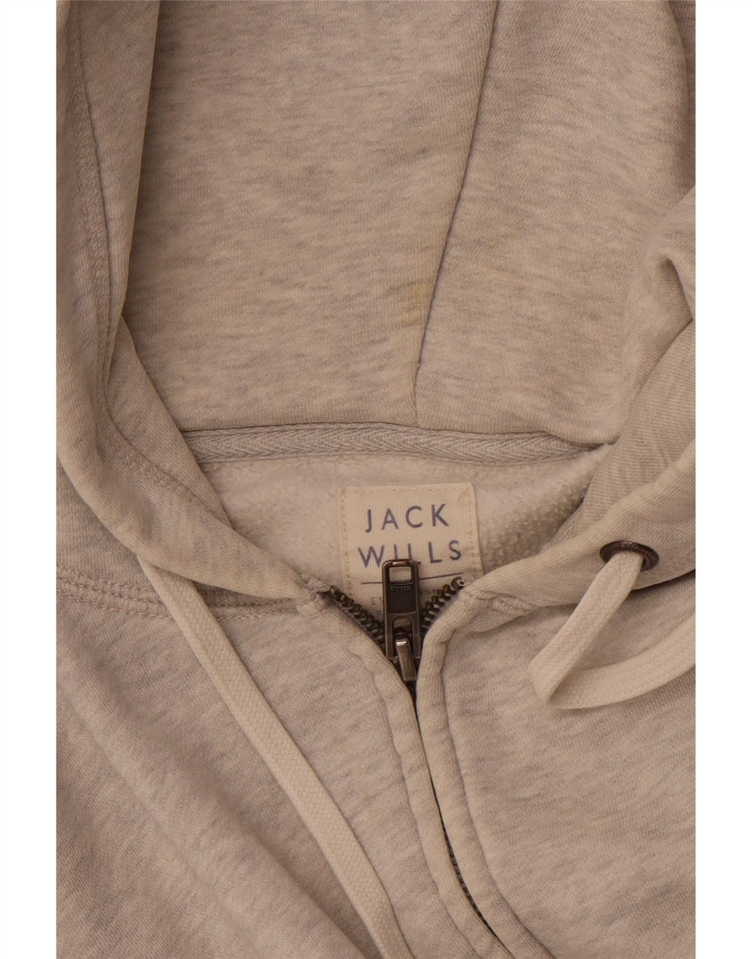 JACK WILLS Hættetrøje med lynlås til mænd, lille grå bomuld