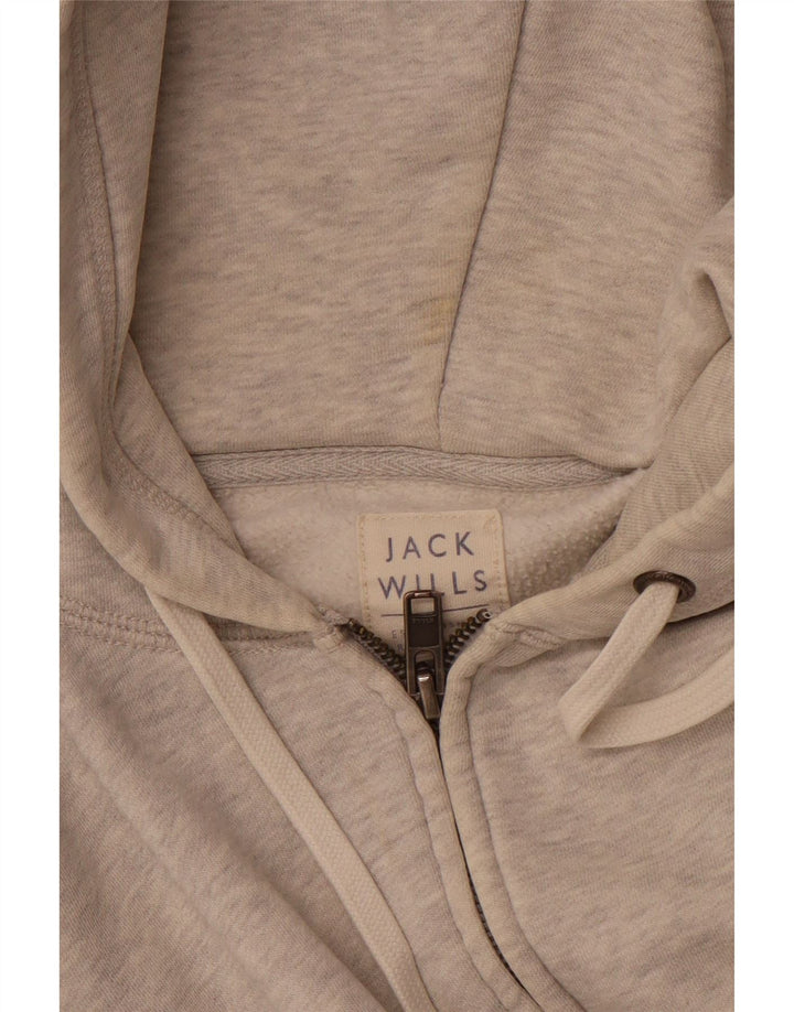 JACK WILLS Hættetrøje med lynlås til mænd, lille grå bomuld