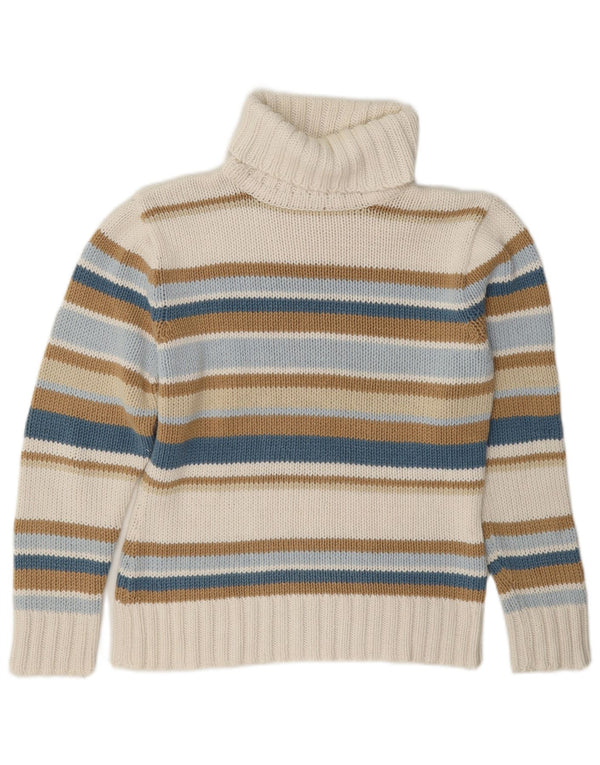 Yessica Dame Roll Neck Jumper Sweater UK 14 Medium Flerfarvet Stribet