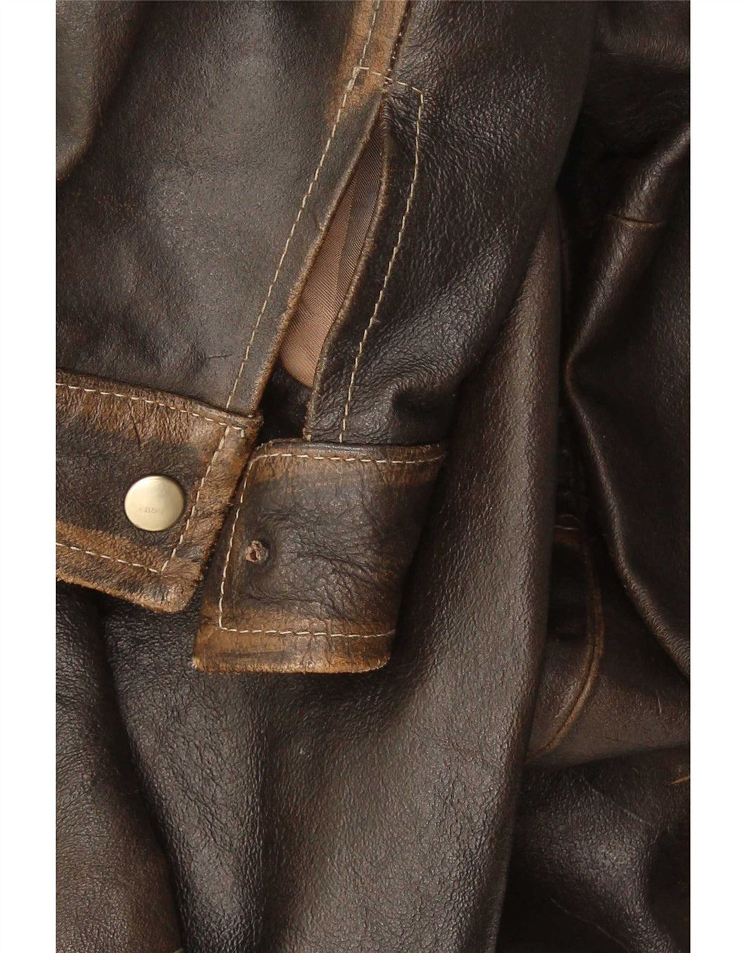 Vintage herre læderjakke IT 48 Medium Brun