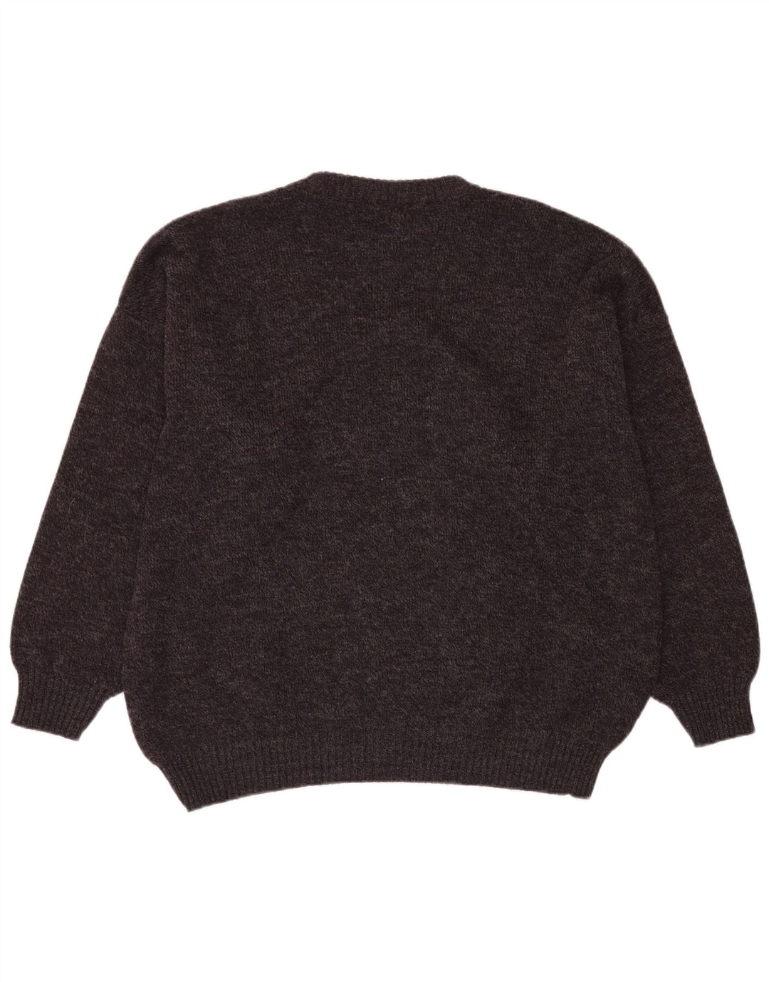 VINTAGE Herre Crew Neck sweater IT 54 XL Grå Fair Isle Wool