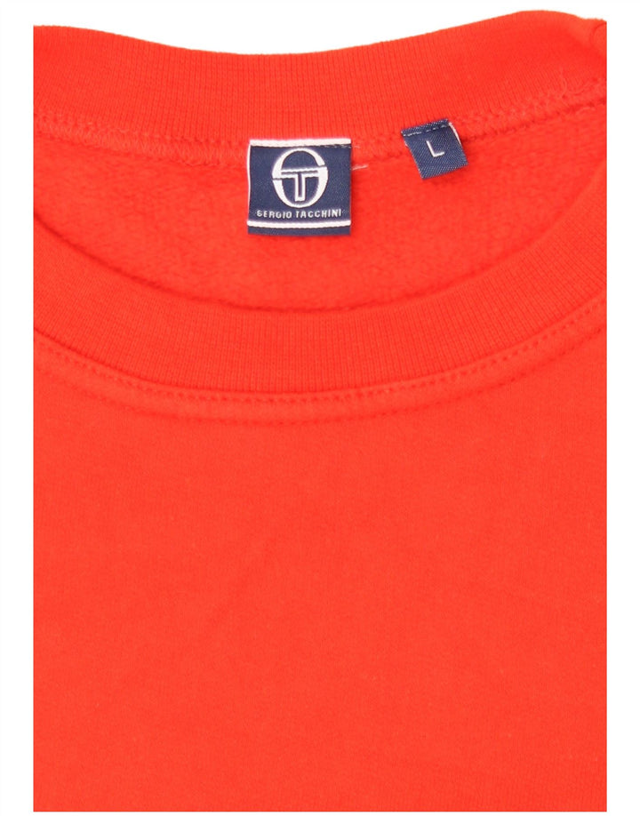 Sergio Tacchini Herre Sweatshirt Jumper Large Orange
