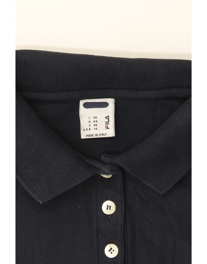 FILA Womens Polo Shirt IT 50 XL Navy Blue Cotton Vintage Fila and Second-Hand Fila from Messina Hembry 