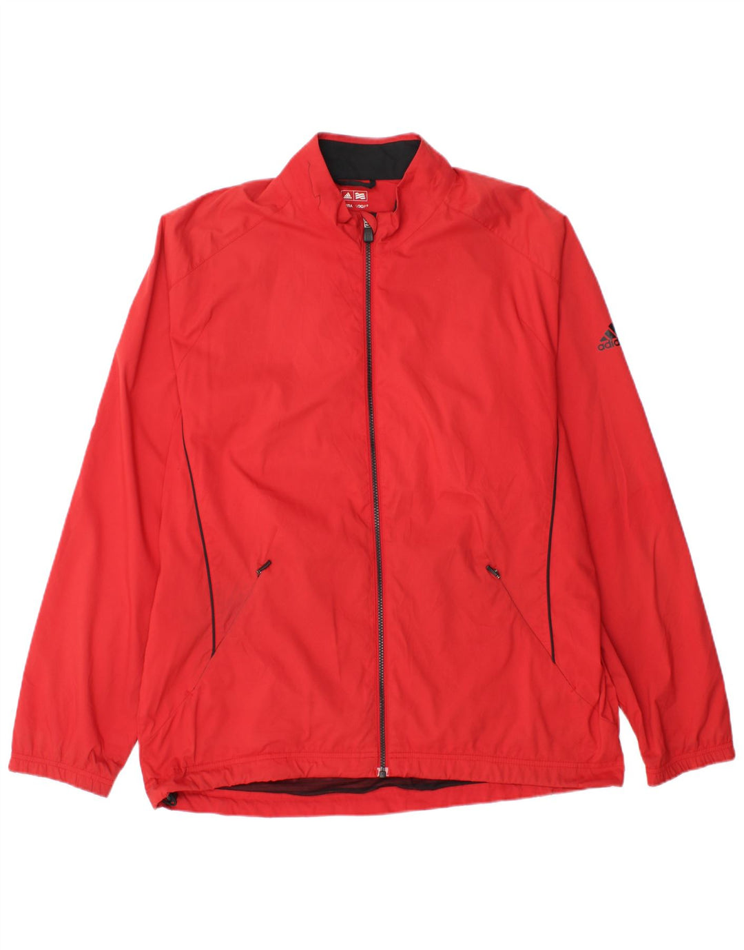 Adidas Herre Clima Proof Regnjakke UK 42 XL Rød Colourblock Polyester