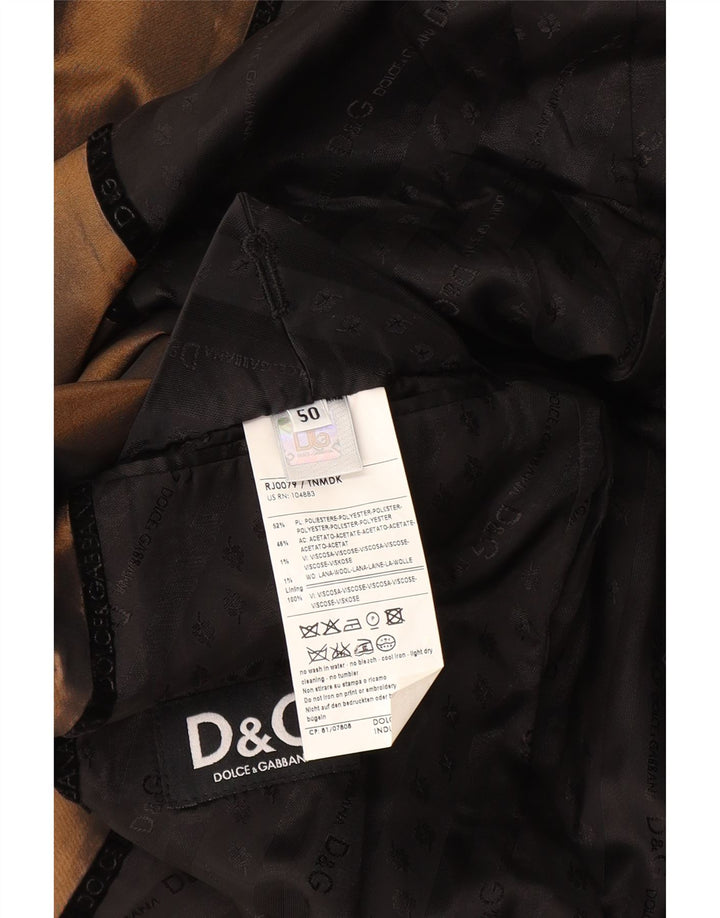 Dolce & Gabbana Herre 2-knaps blazerjakke IT 50 Stor brun polyester